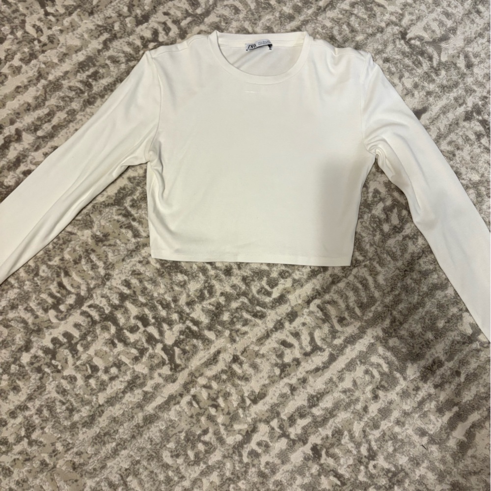 Zara Off-White Long Sleeve Shirt